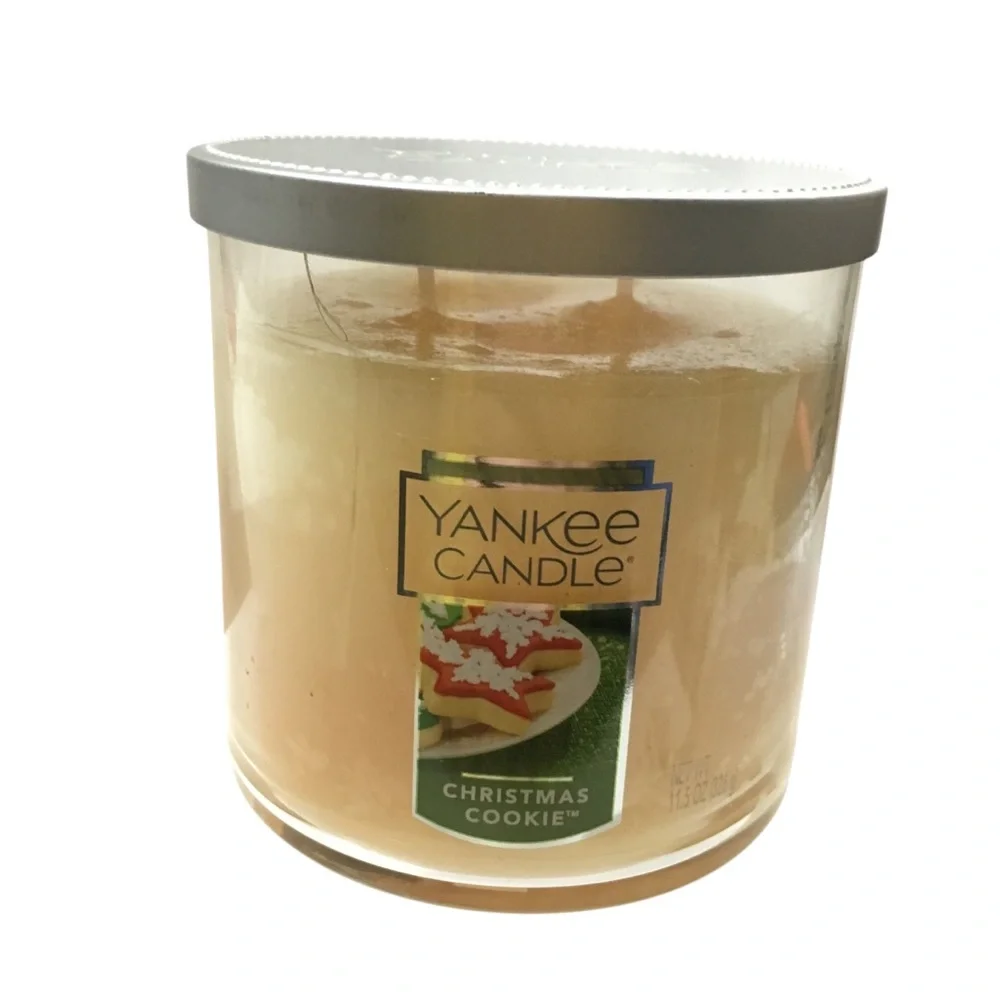 YANKEE CANDLE Christmas Cookie 2 Wick 11.5oz Jar Housewarmer Sugar Vanilla Scent